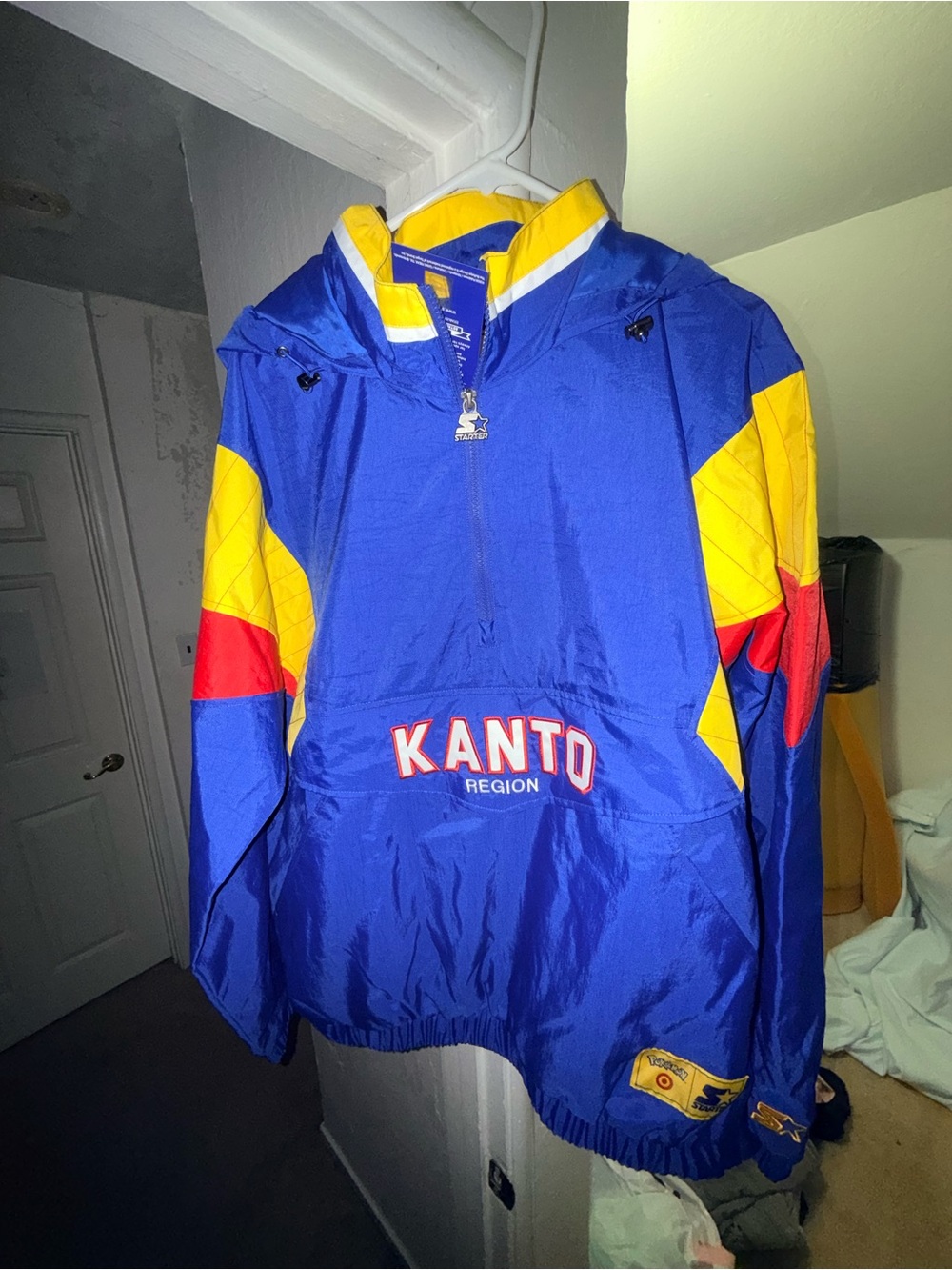Kanto Region Colorblock Windbreaker Jacket - Blue/Yellow/Red